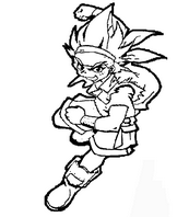 coloriage beyblade kai